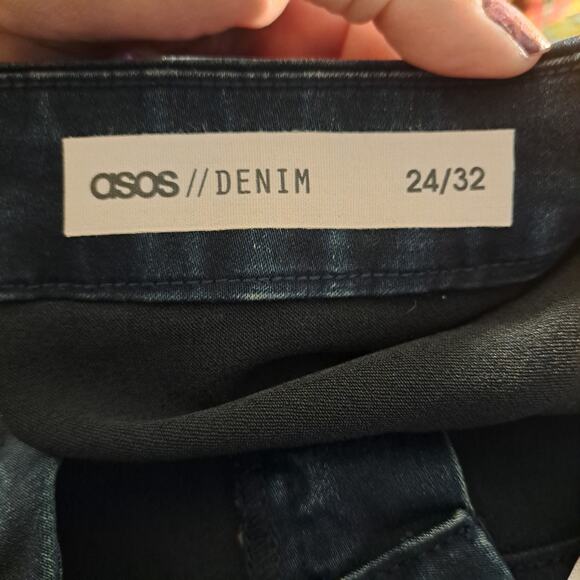 ASOS CURVE Jeans Women's Plus Size US 20 UK 24 Dark Wash High Rise Stretchy - Picture 7 of 7